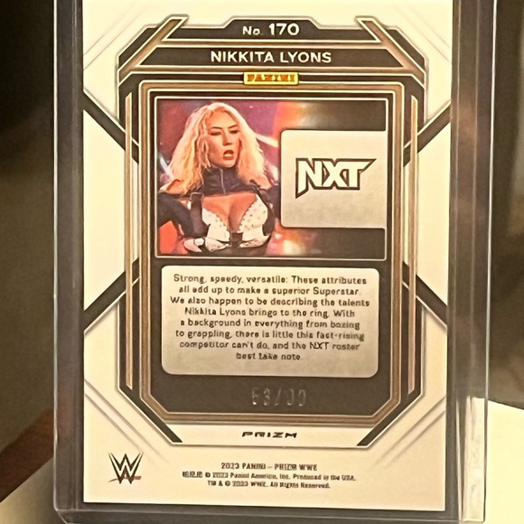 2023 Prizm Nikkita Lyons Orange Prizm - Picture 2 of 3